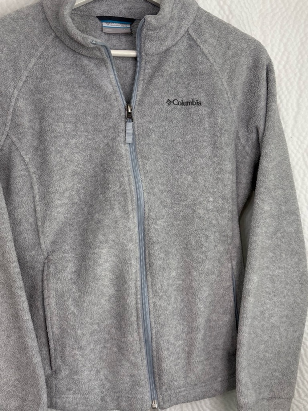 Columbia Kids Light Gray Full-Zip Fleece Jacket